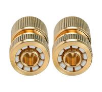 Dapetz 2 Pcs Brass Hose Connector Hose End Quick Connect Fitting 1/2 Inches Hose Pipe Quick Tap Adaptors Connectors