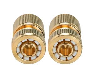 Dapetz ® 2 Pcs Brass Hose Connector Hose End Quick Connect Fitting 1/2 Inches Hose Pipe Quick Tap Adaptors Connectors for Gardening, Home Watering, Car Washing