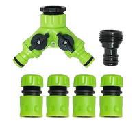 Dapetz ® 2 Way Garden Tap Connector, Garden Hose Tap Y Splitter Connector with Individual On/Off Valves, Quick Hose End Connector Universal Faucet
