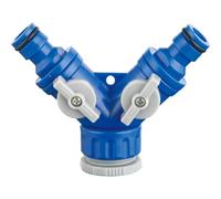 Dapetz ® 2 Way Garden Water Pipe Connectors Pipe Adapter Y Shape Water Diverter Adapter Switch Valve Water Tap Splitter Washing Machine Hose Connector With Individual Shut Off/on Valve