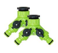 Dapetz 2 Way Hose Pipe Connectors Water Pipe Connectors Garden Hose Y-Splitter Connection With Individual On/off Valves 2X