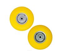 Dapetz ® 2 x 10" Yellow Sack Truck Hand Trolley Cart Wheelbarrow Wheel Puncture Proof Replaceable Solid Rubber Wheel Tyre Tires For Garden Cart Puncture Proof