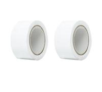 Dapetz 2 X White Pvc Electrical Insulation Tape, 50mm X 33M, Large 2" Wide Premium Roll Flame Retardent Consistent Stretch