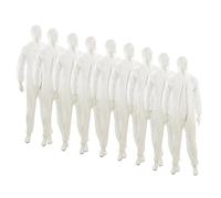 Dapetz ® 20 Pack Disposable Coverall Protective Suits Overall Suits with Hood XXL 185cm 73", Elastic Cuffs, Ankles, and Hood, Zip Front Opening for Painting, Cleaning, Safety Workwear, Men, Women