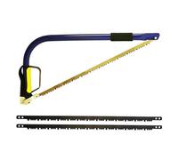 Dapetz 21 Inch Tapered Bow Saw With 2 Blades Soft Grip Handles Finger Guard For Wood Logs Trees Branches And Garden Cutting Use