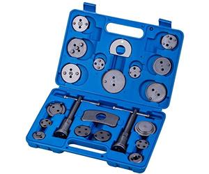 Dapetz ® 21 Pcs Universal Disc Brake Caliper Piston Reset Rewind Wind Back Tool Kit With Double Adaptor Set Wind Back Front and Rear Disc Brake Piston Compression Compressor Pad Replacement for Cars.