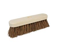 Dapetz ® 254mm/10"Broom Head Stiff Saddle Back Brush Head PVC Bristle Farm Yard Broom Wooden Broom Head with Stiff Bassine Natural Hard Bristle-Replacement Wooden Broom Head ideal for 23mm-15/16"