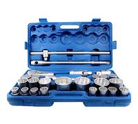 Dapetz ® 26pc Socket Wrench Set - 3/4" & 1" Drive Ratchet Socket Set, Chrome Vanadium Steel Mechanic Tool Kit for Car, Truck, Automotive, DIY & Repair