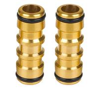 Dapetz 2Pc Brass Double Male Hose Connectors For Connect Hoses Garden Hose Pipe Quick Connector Male To Male Connector Extender