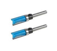 Dapetz 2Pc Router Bit Set Template Cutter 1/4" Shank Straight Top Bearing Woodwork Wood Flush Trim Imperial 1/2" X 1" X 1/2"