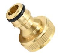 Dapetz 3/4" Brass Garden Hose Pipe Tap Adaptor Solid Hosepipe Connector Inner Thread Hose Connector Male Watering Fittings