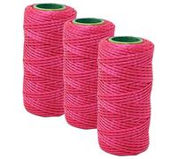Dapetz ® 3 Pc Mason Line String Line, 70m Builders Building Nylon Brick Line Measuring Rope String for Gardening Or Masonry Tools,Twine String for Gardening,Pink