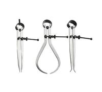 Dapetz ® 3 Piece 6" 150mm Spring Calliper Set - Alloy Steel Heat Treated Points Inside Outside & Divide - Industrial Engineer Measuring Tools