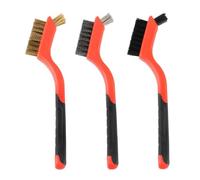 Dapetz ® 3 Pieces Small Hand Wire Brush Stainless Steel Carbon Brass Wire Brush for Rust Removal Mini Wire Brush for Cleaning Masonry, Stove, Sink, Dust and Rust