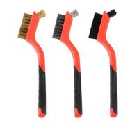 Dapetz 3 Pieces Small Hand Wire Brush Stainless Steel Carbon Brass Wire Brush For Rust Removal Mini Wire Brush And Rust Removal