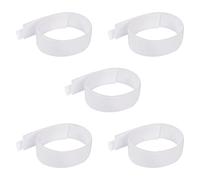 Dapetz ® 300mm White Adjustable Reusable Cable Ties Straps, Fastening Releasable Hook and Loop Securing Straps Cinch Straps for Cable Tidy, Wire Management, Cord Organiser Pack of 5