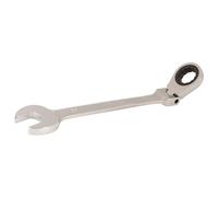 Dapetz® 32mm Flexible Head Ratchet Metric Spanner - Open End & Ring Combination, Mirror Polished, Raised Panel, Chrome Vanadium Steel Spanner for Mechanics in Tight Spaces