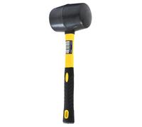 Dapetz 32Oz Black Rubber Hammer Mallet Fibre Handle Comfortable Grip To Reduce Hand Fatigue Camping Mallet For Tiling Bricklaying