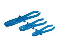 Dapetz ® 3Pcs Flexible Nylon Hose Pipe Clamp Set, Nylon Hose Line Clamp Tool Set, Brake Fuel Water Line Radiator Clamp, Plier Hands Free Tool Mixed Sizes (Blue)