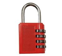Dapetz 4-Digit Combination Padlock Resettable Locker Padlock Weatherproof Outdoor Combo Lock Security Lock (Red)
