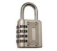 Dapetz ® 4-Digit Combination Padlock, Resettable Locker Lock, Weatherproof Outdoor Combo Lock, Security Lock for School Gym Lockers, Cabinets, Garages, Gates, Sheds, Fences, Garage Doors Grey/Silver