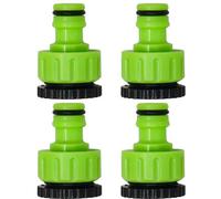 Dapetz 4 Pack Garden Hose Tap Connector 1/2" & 3/4" Bsp Threaded Faucet Quick Connector Set