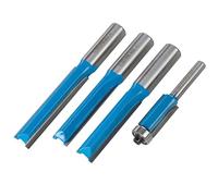 Dapetz® 4-Piece TCT Kitchen Router Bit Set with Flush Bottom Bearing Laminate Worktop Cutter Kit, Compatible with Bosch, Makita & DeWalt, Includes Handy Storage Case