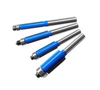 Dapetz ® 4 Pieces Flush Trim Router Bits Set Top End Bearing, 1/4 Inch Shank Industrial Grade Template Pattern Flush Trimming Router Bit Woodworking Milling Cutter Tools - 1/4" 5/16" 3/8" 1/2"