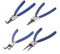 Dapetz 4Pc 6" External Internal Bent Nose Straight Circlip Oil Seal Snap Polished Heads With Chemically Blackened Tips Spring
