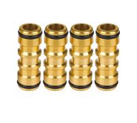 Dapetz 4Pc Brass Double Male Hose Connectors For Connect Hoses Garden Hose Pipe Quick Connector Male To Male Connector Extender