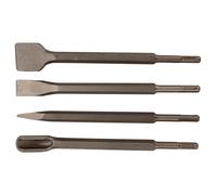 Dapetz ® 4Pc SDS+ Plus Chisel Set Tile Chisel, Pointed Chisel, Flat Chisel, Gouge Chisel Professional Tile Chisel for All SDS and SDS Plus Impact and Rotary Hammers