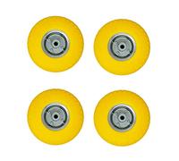 Dapetz® 4x10" Solid Rubber Wheelbarrow Wheel Replacement - 4.10/3.50-4 Tyre for Sack Truck, Sack Barrow & Trolley Cart - Puncture-Proof Yellow PU Foam Wheel - Heavy-Duty Sack Truck Tyres