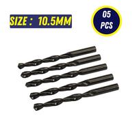 Dapetz 5 Pack 10.5mm Hss Jobber Drill Bits Din338 Black Twist Drill Bits For Stainless Steel Metal Wood And Plastic
