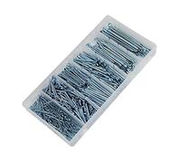 Dapetz ® 500pc Cotter Pin Assortment Set Kit, R Clips Split Pins Stainless Steel Cotter Pin Retaining Spring Zinc Plated Hitch Pin Fastening Pin Set for Automotive, Mechanics, Car Garage, Workshop