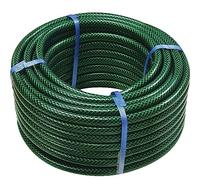 Dapetz ® 50M Garden Hose Pipe Reel Reinforced Outdoor HOSEPIPE Green (1/2 inch) Diameter Tough 3 Layer PVC Braided Pattern Heavy Duty Lawn Garden Car Van
