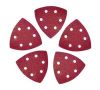 Dapetz ® 5PCs Delta-Triangle Sanding Sheets Detail Sander Pads 93 x 93 x 93mm Durable Dust-Free 6-Holes Sander Sandpaper Hook and Loop Triangle 40 Grit Compatible with Bosch, Makita,Black and Decker