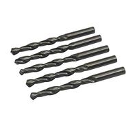 Dapetz ® 5pcs HSS-R Jobber Drill Bits 12mm High Speed Steel 4341 Roll Forged Straight Shank Twist Drill Bits Black Oxide for Metal Steel Plastic Wood
