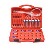 Dapetz ® 6 Cylinder Diesel Injector Flow Meter Adaptor Set Common Rail Leak Off Tester Kit Fuel Pressure Set Diesel Leak Off Test Kit with 24 Adapters