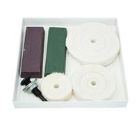 Dapetz 6 Pcs Car Buffing Polishing Wheel With 2 Polishing Compounds Set, Cotton Buffing Wheels 50mm, 75mm, 100mm, And 1/4