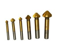 Dapetz ® 6pcs M3-M10 Combination Drill Tap Bit Set HSS 6542 Titanium Coated Countersink,Applicable to Some Types of Carbon Steel and Ordinary Steel, Copper and Aluminum Magnesium Alloy Drilling Hole.