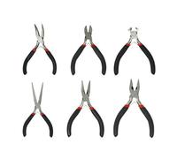 Dapetz 6Pcs Mini Pliers Set Multi Pliers Non Slip Handle Jewelry Making Craft Repairing Electrician Mini Combination