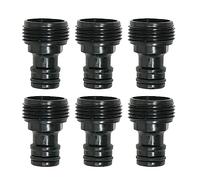 Dapetz ® 6X Tap Adaptor Male 3/4" Male Threaded Adaptor ABS Plastic Garden Water Tap Hose Pipe Connector Screw BSP Fitting Screw Type Accessory Connector