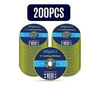Dapetz 75mm Ultra Thin Metal Cutting Discs 75 X 1 X 9.5mm For Angle Grinder Stainless Steel & Ferrous Metal 200Pcs