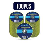 Dapetz 75mm Ultra Thin Metal Cutting Discs For Angle Grinder 75 X 1 X 9.5mm Stainless Steel & Ferrous Metal 100Pcs