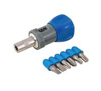 Dapetz ® 7Pce Stubby Ratchet Screwdriver Set 3-Position Action 1/4" Magnetic Socket Torx Slotted and Pozidriv Fully Mirror-Polished Anti Rust and Corrosion Perfect for Home, Bike, and Car Repairs