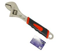 Dapetz ® 8" Adjustable Wrench with Soft Grip Handle - Extra Wide Adjustable Spanner and Pipe Wrench, Extra Large Jaw Capacity Tool, Bi-Material Soft Grip