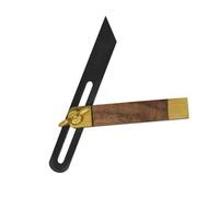 Dapetz Adjustable Carpentry Square Bevel 100mm Gauge Sliding Hardwood Handle Stainless Steel Blade Ruler T Bevel Angle Finder Tool