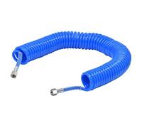 Dapetz Air Compressor Hose Polyurethane Recoil 10M Long With Bend Restrictor, 1/4" Female Quick Coupler And Plug
