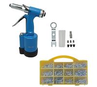Dapetz ® Air Hydraulic Riveter, Heavy-Duty Pneumatic Rivet Gun, 2.4-4.8mm (3/32", 1/8", 5/32", 3/16") Capacity, Pop Rivet Gun with 650PCS Rivets for Professional Use