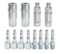 Dapetz ® Air Line Connector for for PCL Vertex Male Female Quick Release Coupling Fittings 1/4" BSP All PCL Vertex Connection Possible Using This 12PC Set
